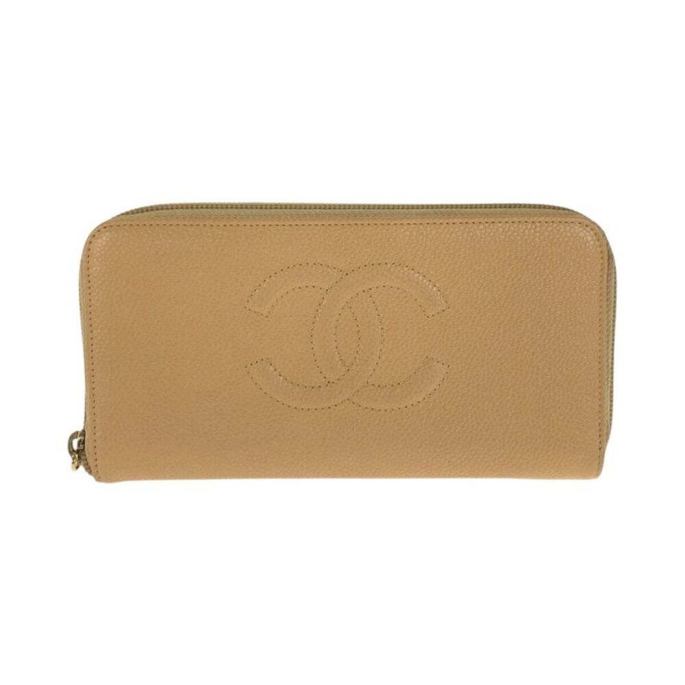 Chanel Coco Mark Caviar Skin Long Wallet